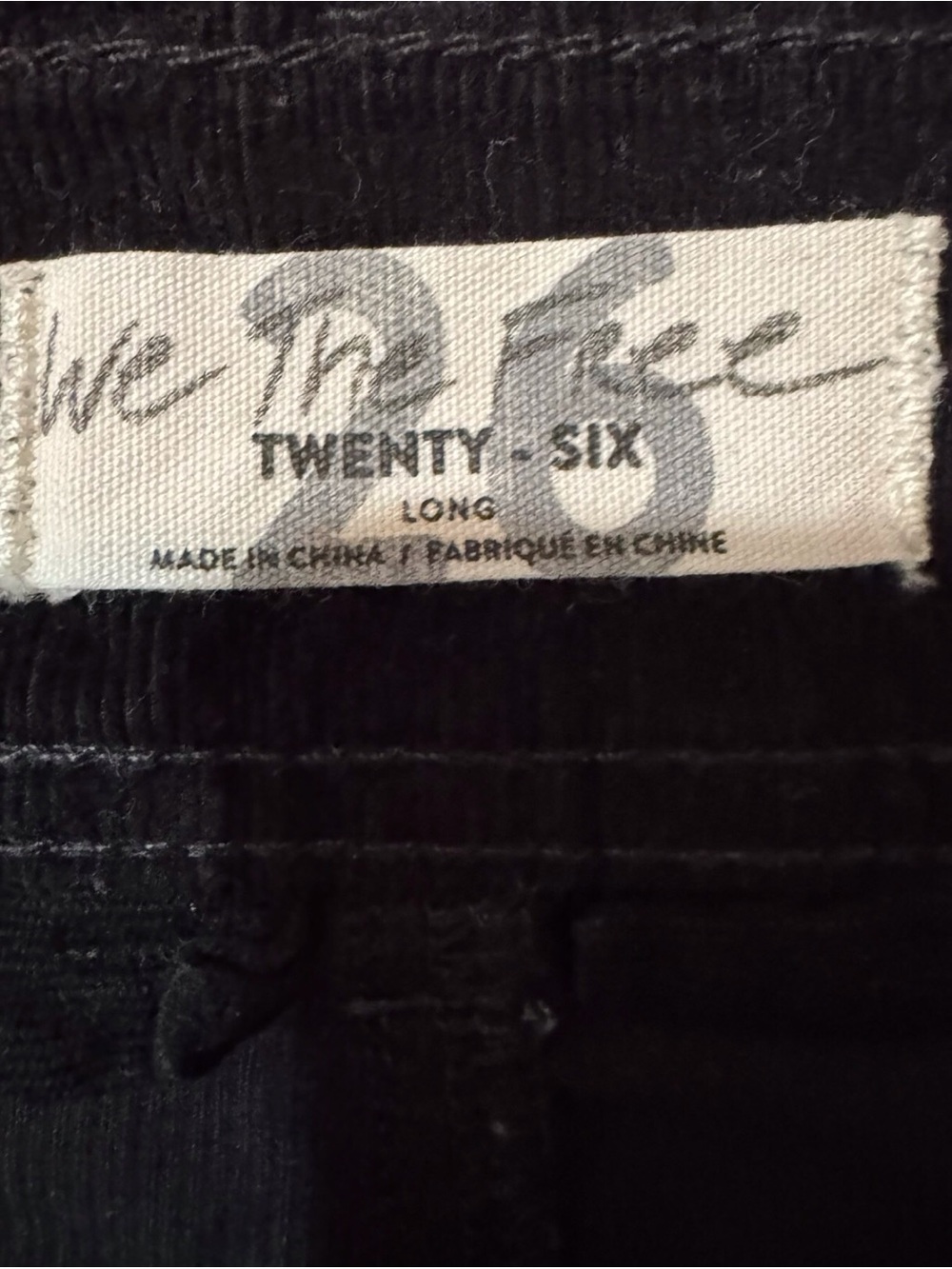 We The Free Size 26 Black Western Corduroy Button Up Pockets Joanie Mini Skirt - Picture 6 of 6